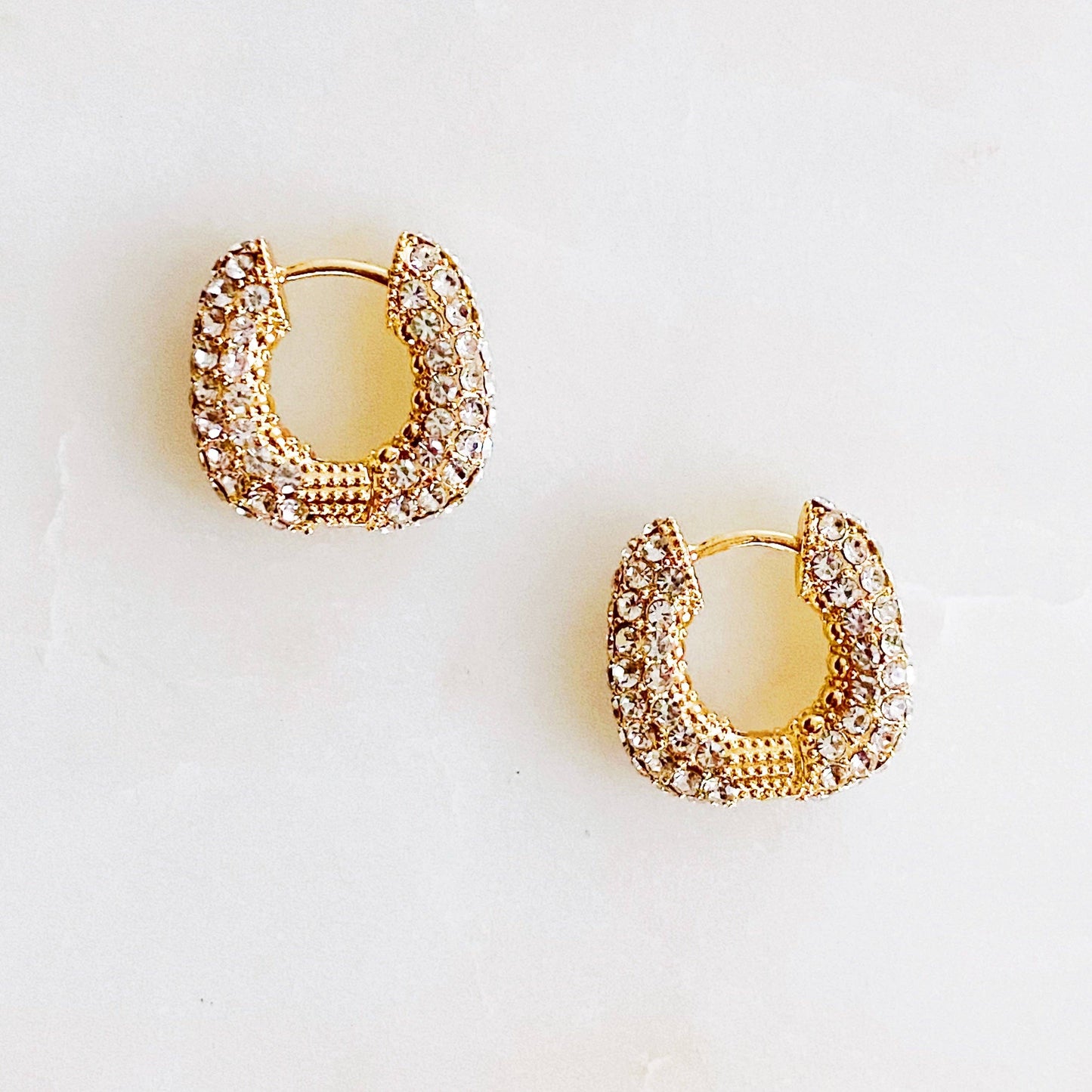 Ellison+Young | Shine Up Square Huggie Hoop Earrings