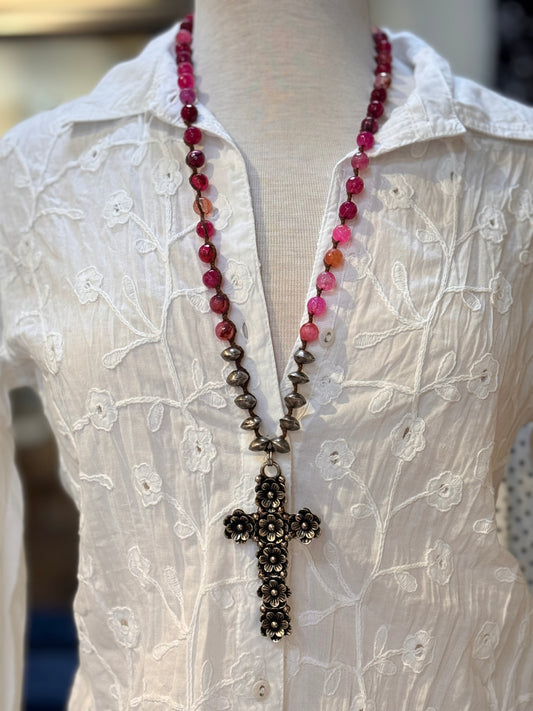Tara Gasparian | Flower Cross Necklace