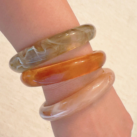 Ellison+Young | Natural Tones Bold Resin Bangle Set
