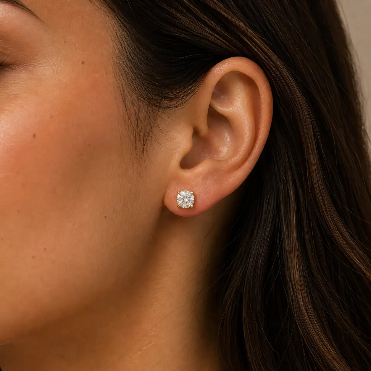JaxKelly | Round CZ Gold Earrings