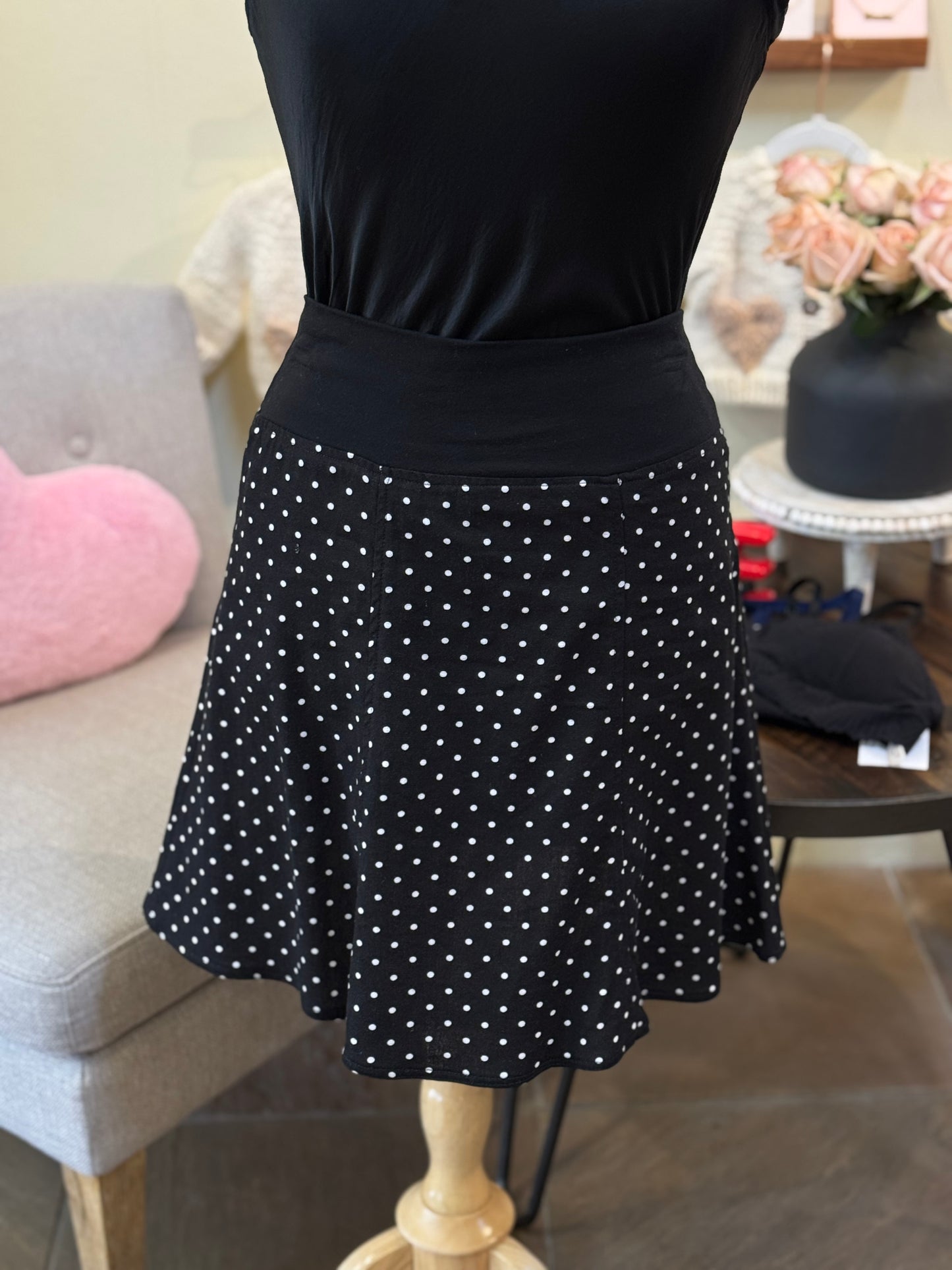 Bucko | Chelsey Skirt | B/W Dot