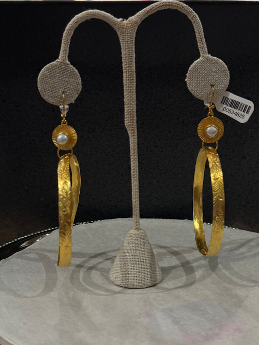 Barbosa | Engraved Gold Hoops