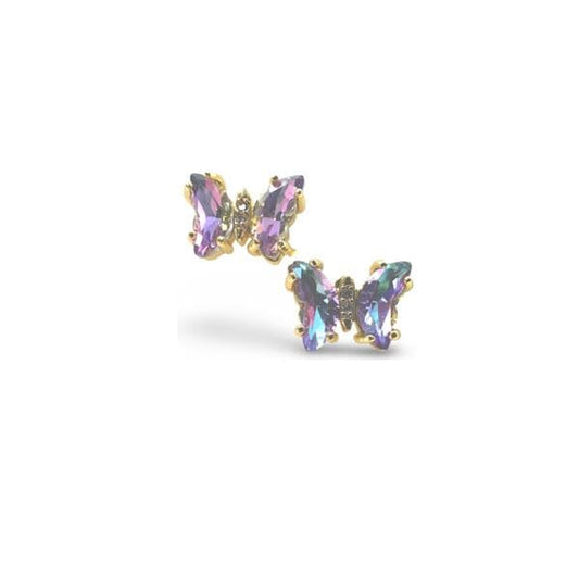 Athena | Glass Butterfly Studs