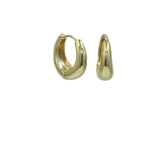 Athena | Simple Gold Plated Hoops