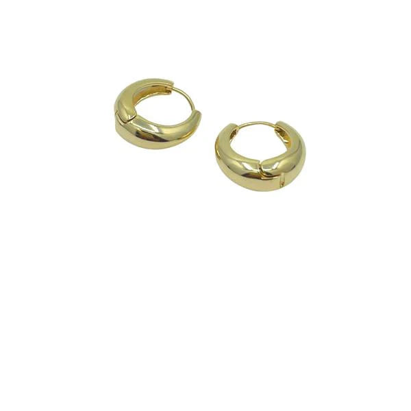 Athena | Simple Gold Plated Hoops