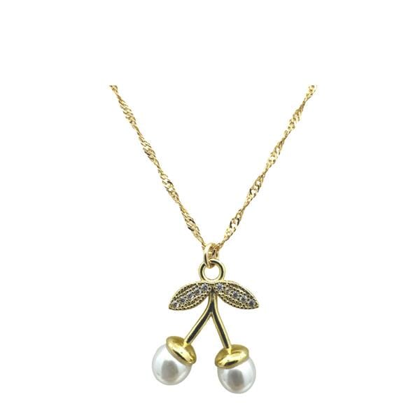 Athena | Pearl & Cherry Necklace