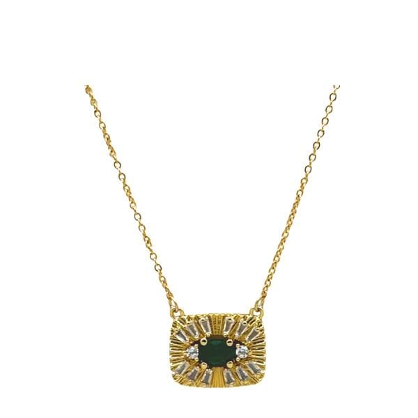 Athena | Rectangular CZ Pendant