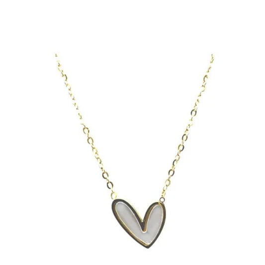 Athena | Enamel Heart Pendant