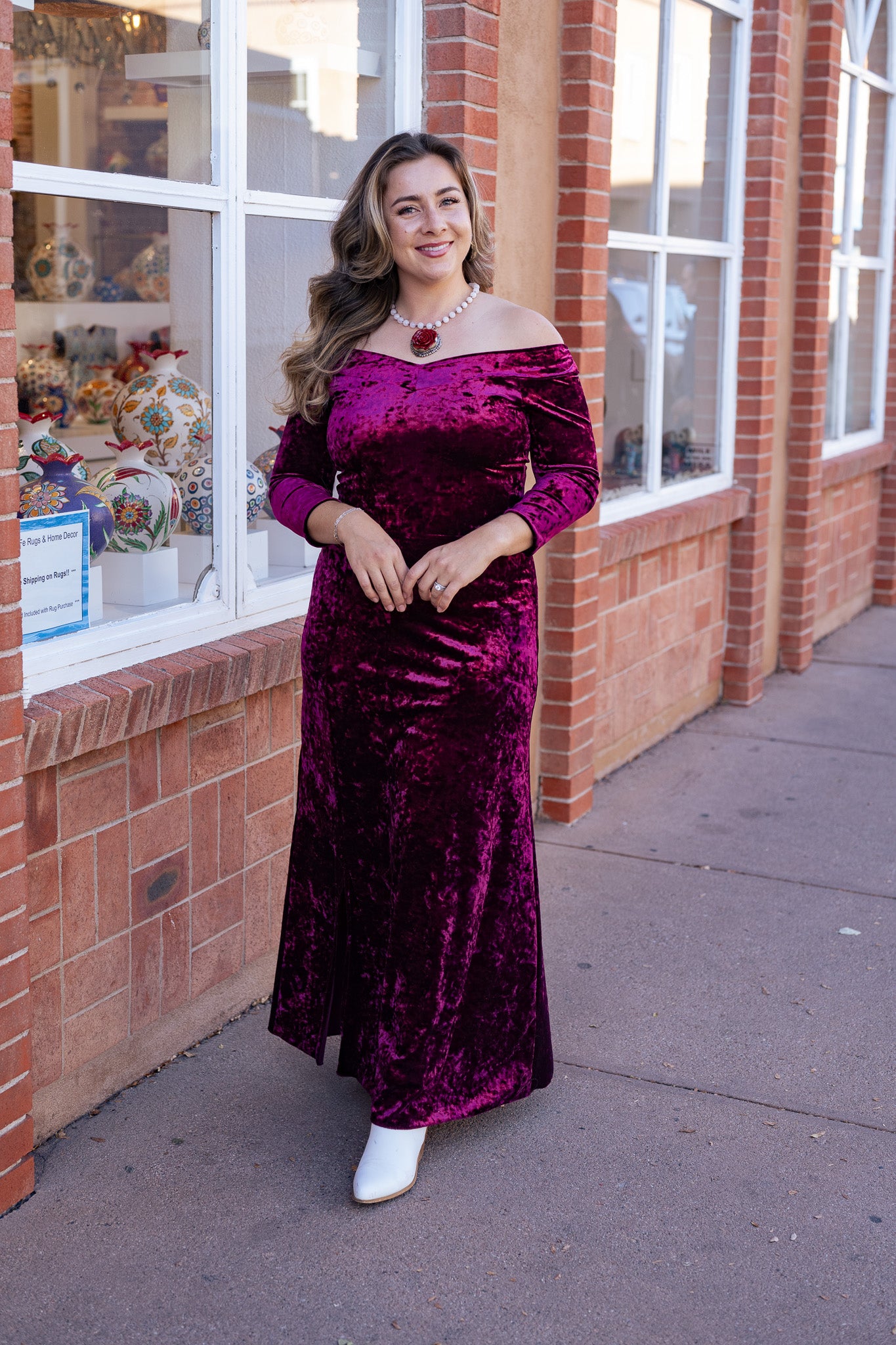 Bucko | Celeste Velvet Dress | Wine