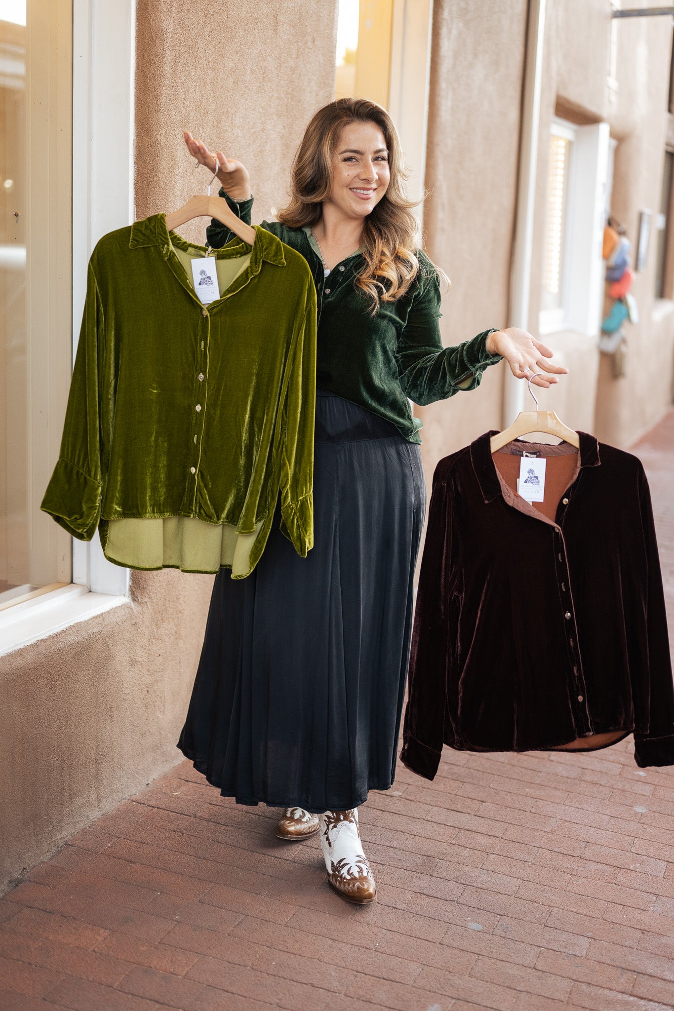 Cutloose | Crop Easy Shirt | Velvet