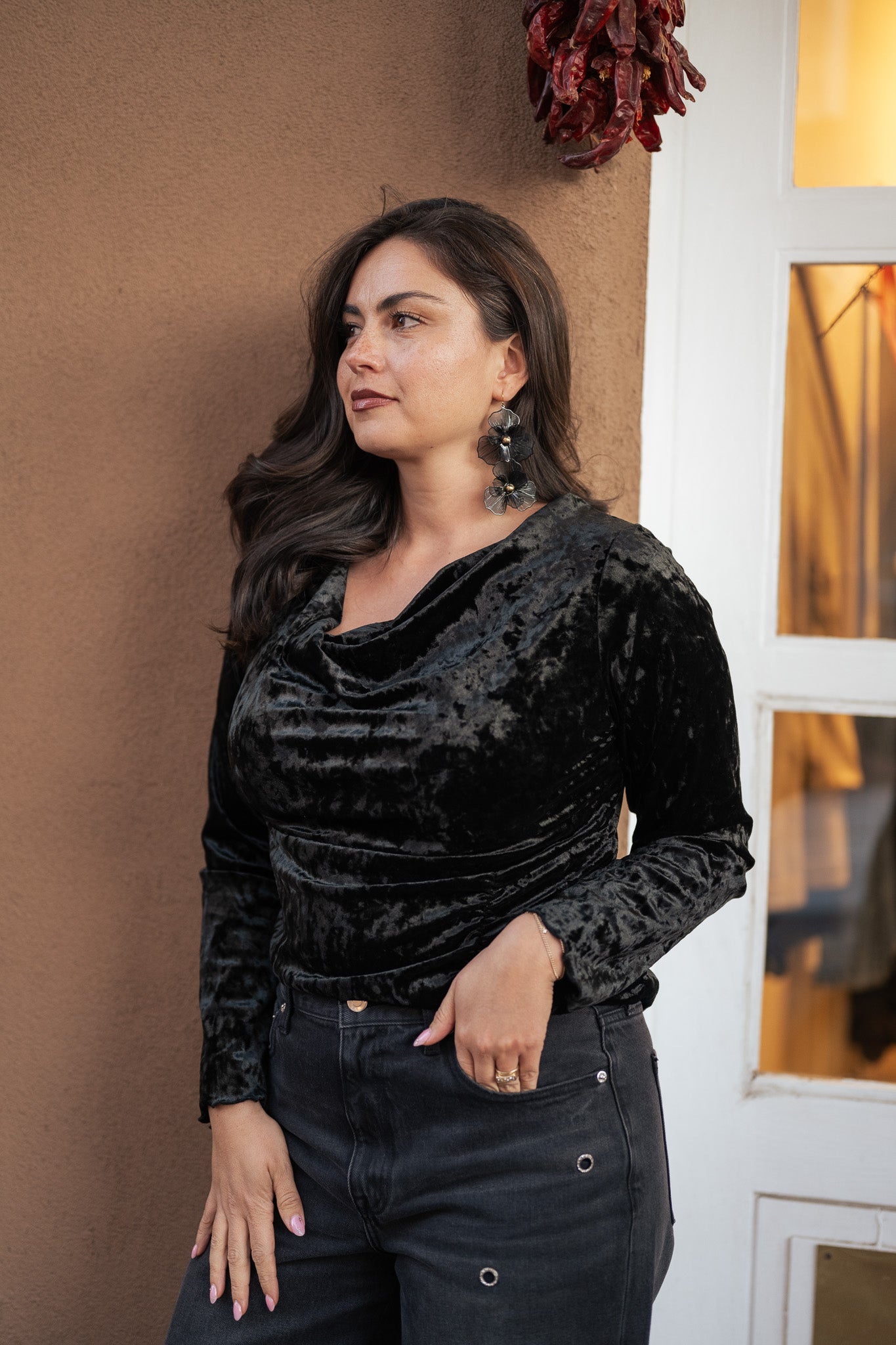 Bucko | Faye Velvet Top | Black