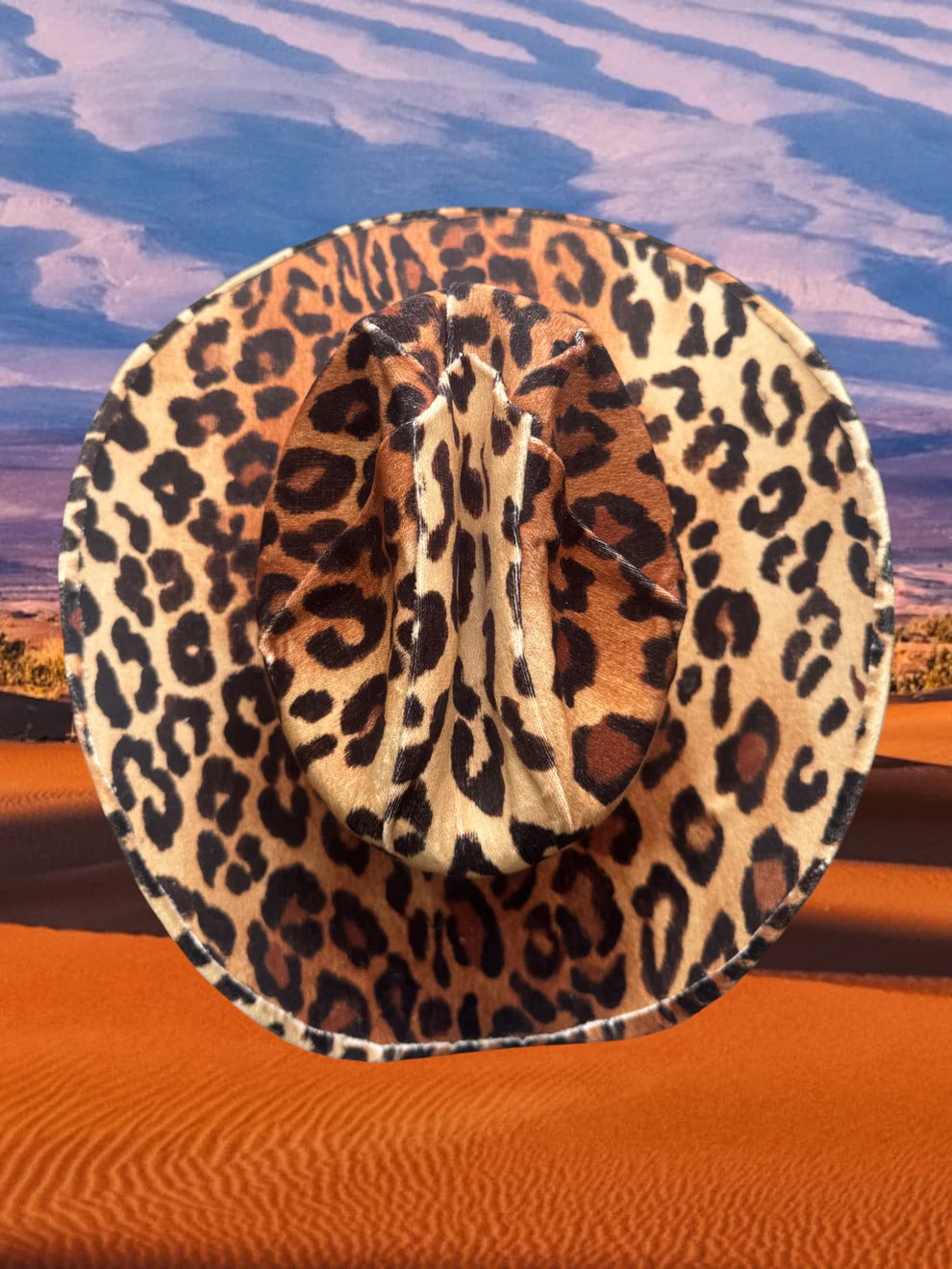 Zandria | Velvet Cheetah Hat