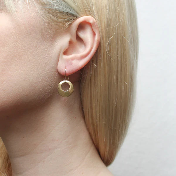 Marjorie Baer- Small Back To Back Cutout Discs Wire Earring