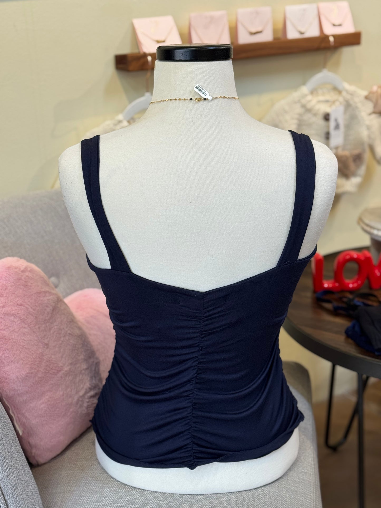 Bucko | Cora Ruched Top | Navy