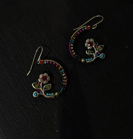 Firefly | Spiral Flower Earrings