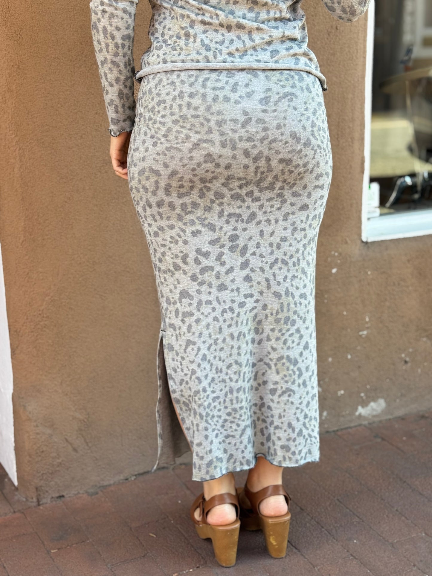 Bucko | Tania Pencil Skirt | Snow Leopard