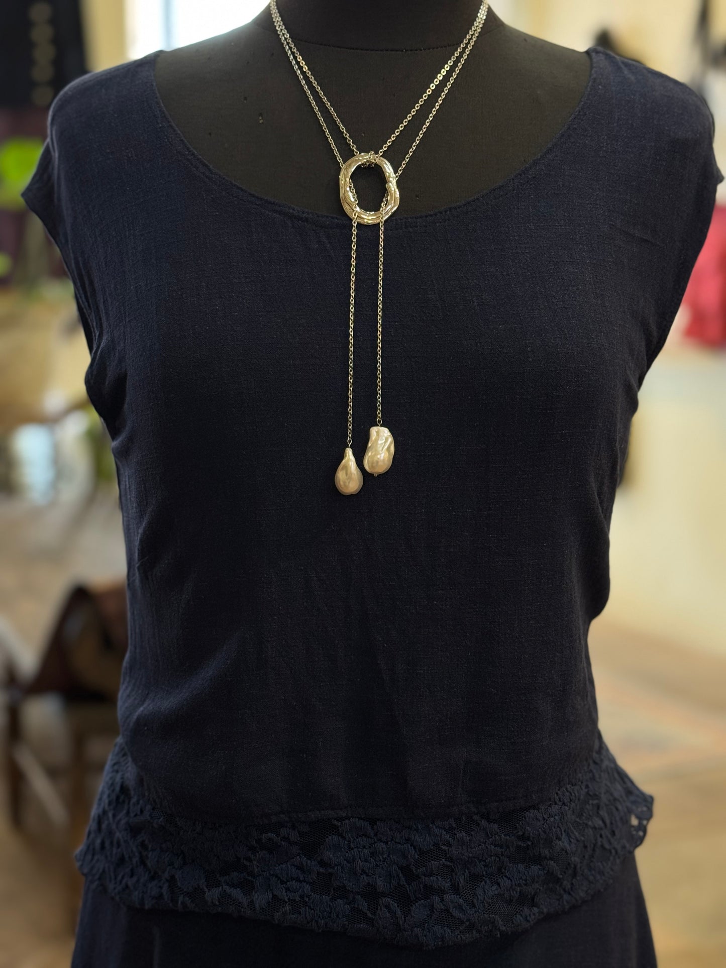 Bucko | Lucia Lace Top | Navy