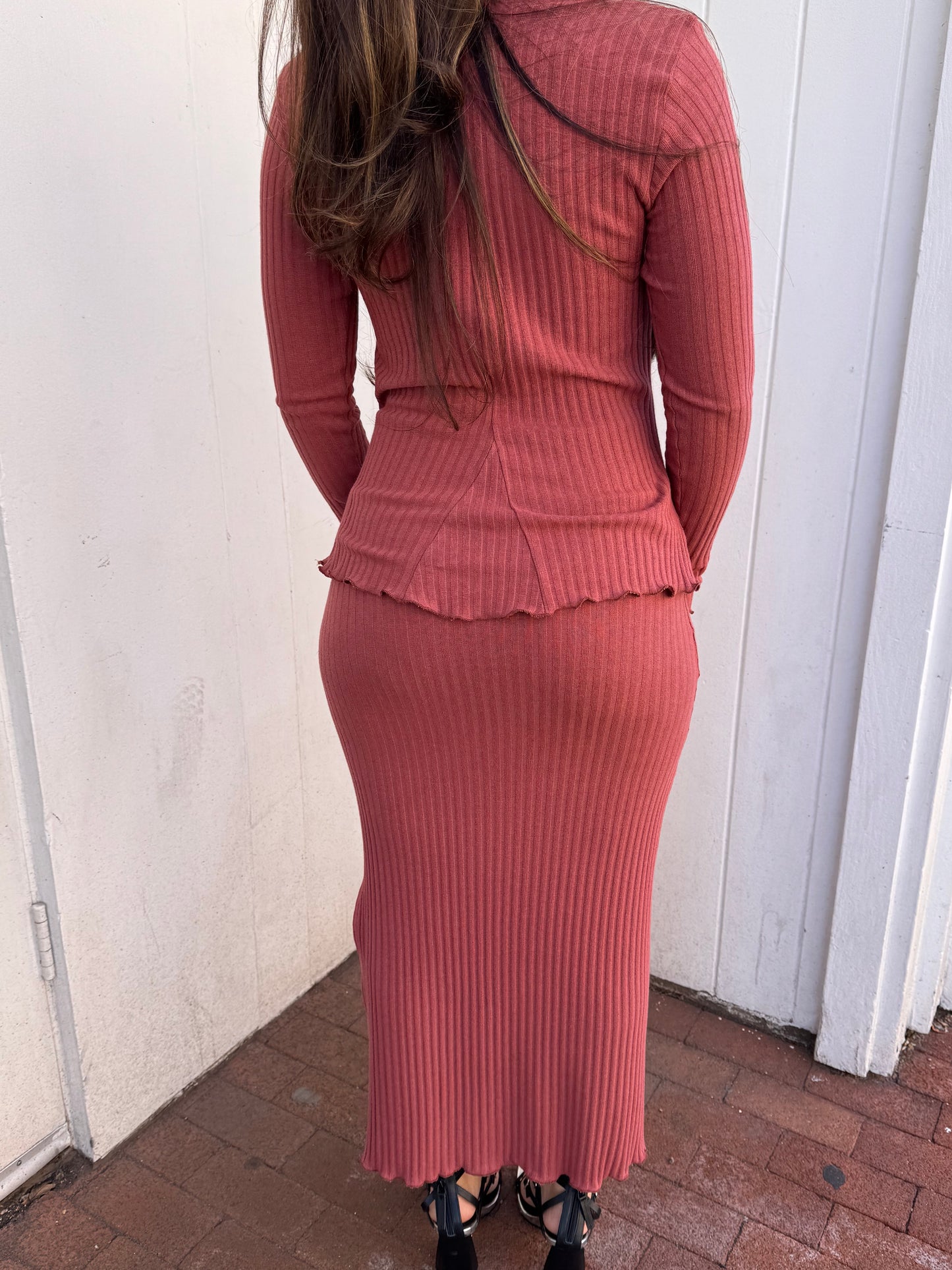 Bucko | Tania Pencil Skirt | Rust