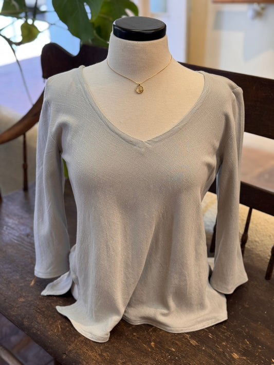 Bucko | Yvonne Linen Bias Top | IT Grey