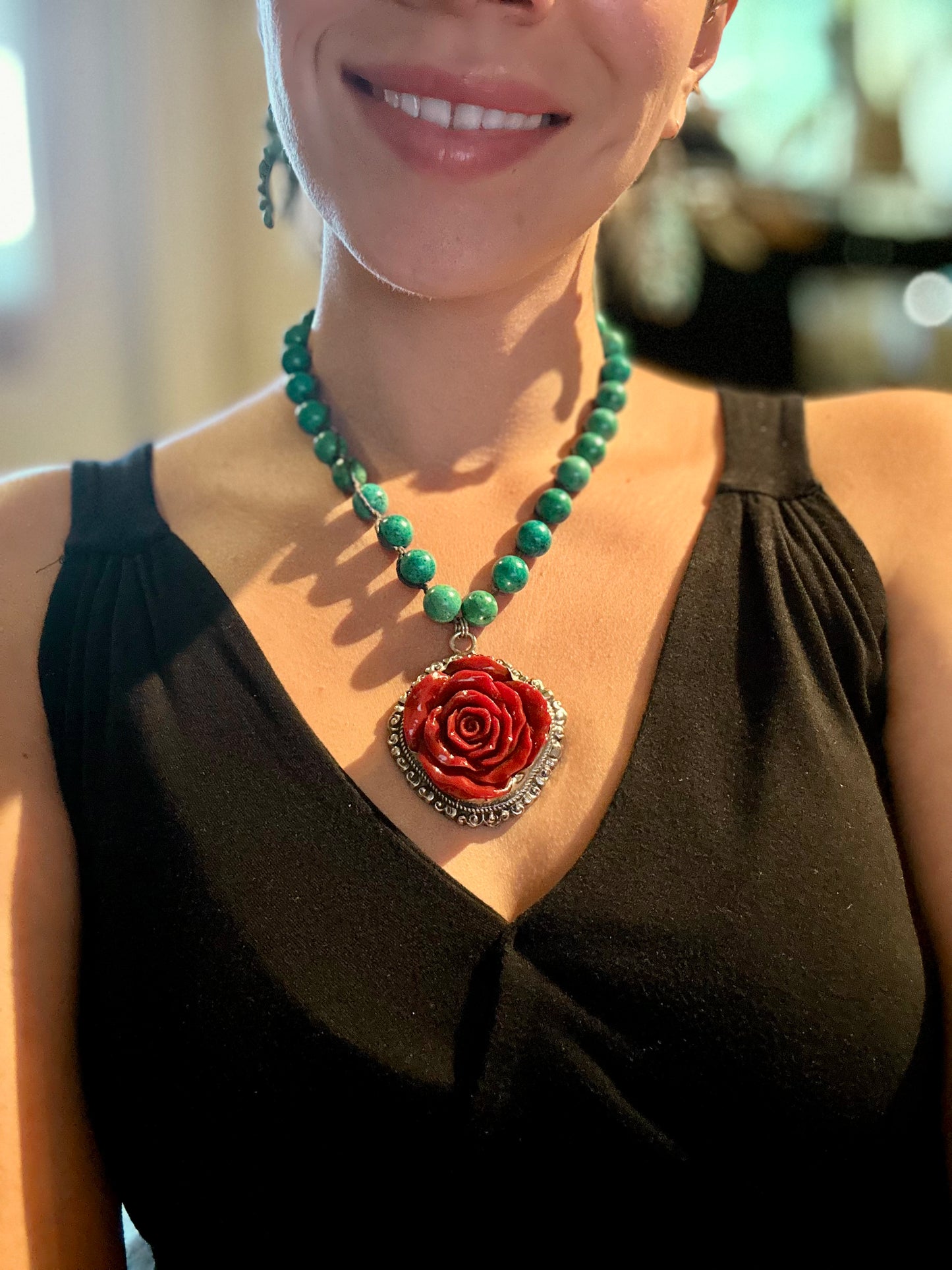 Tara Gasparian | Red Rose Necklace