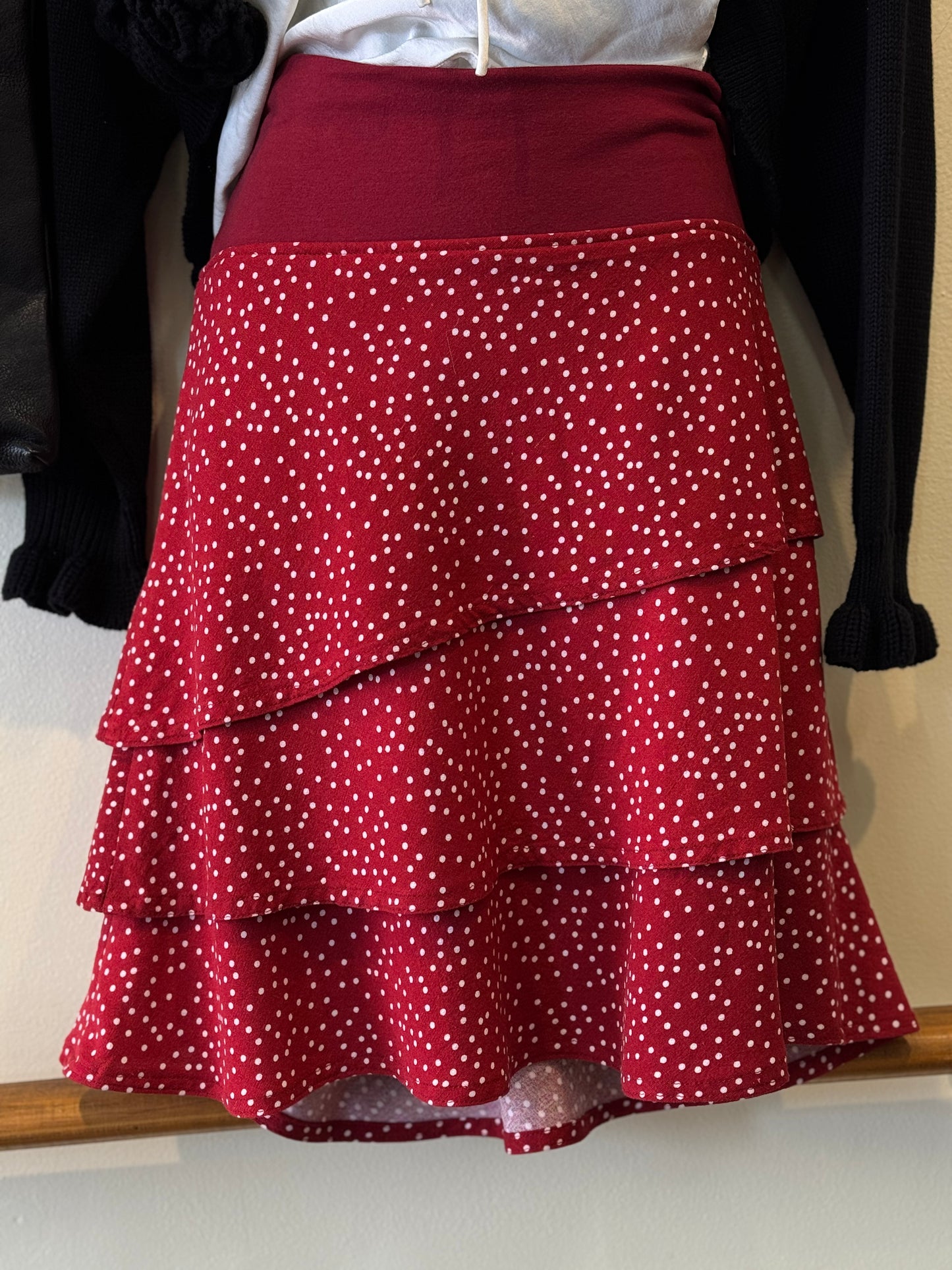 Bucko | Tiered Skirt | Ruby Dot