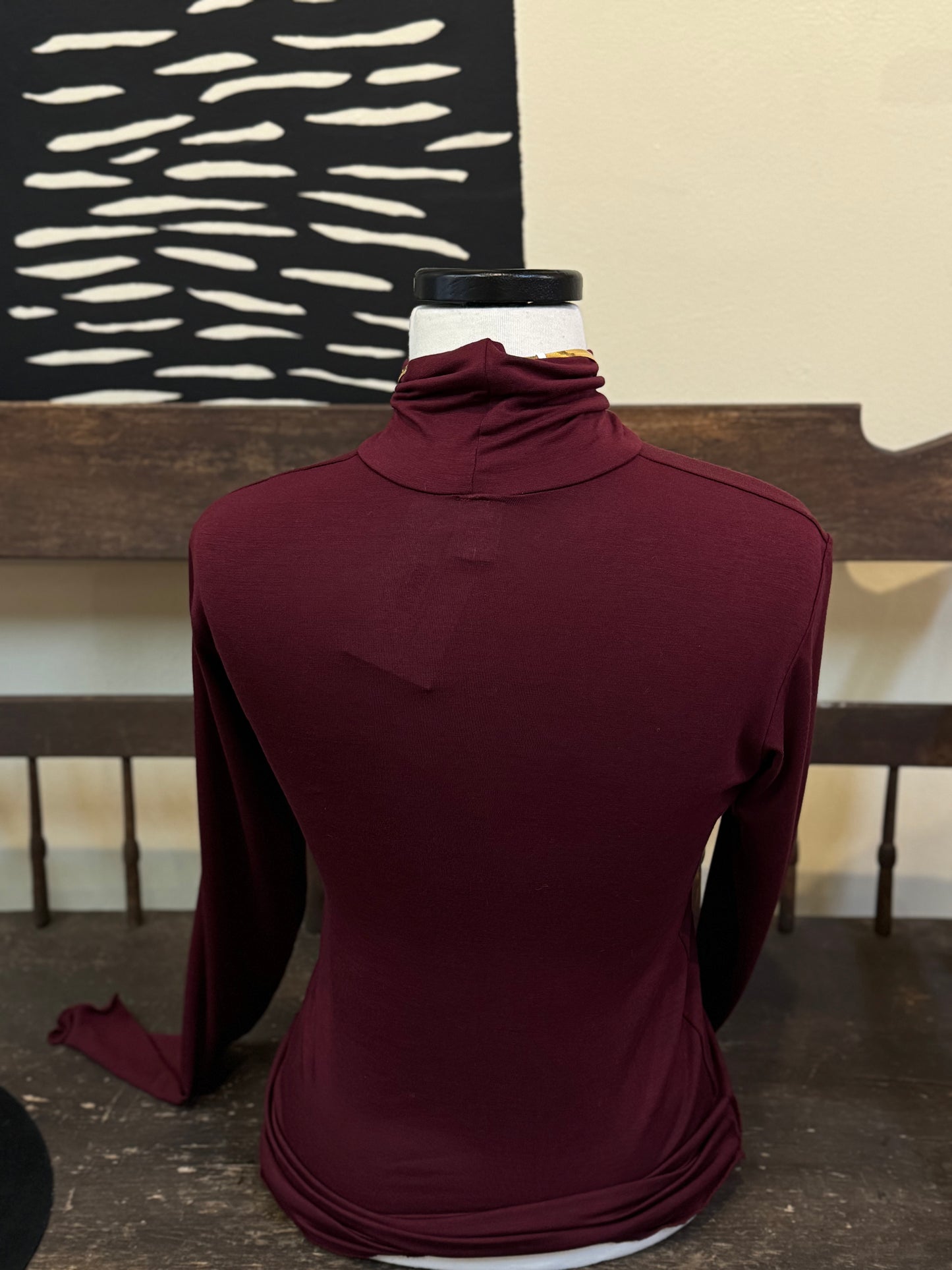 Bucko | Rayon Turtleneck | Deep Wine