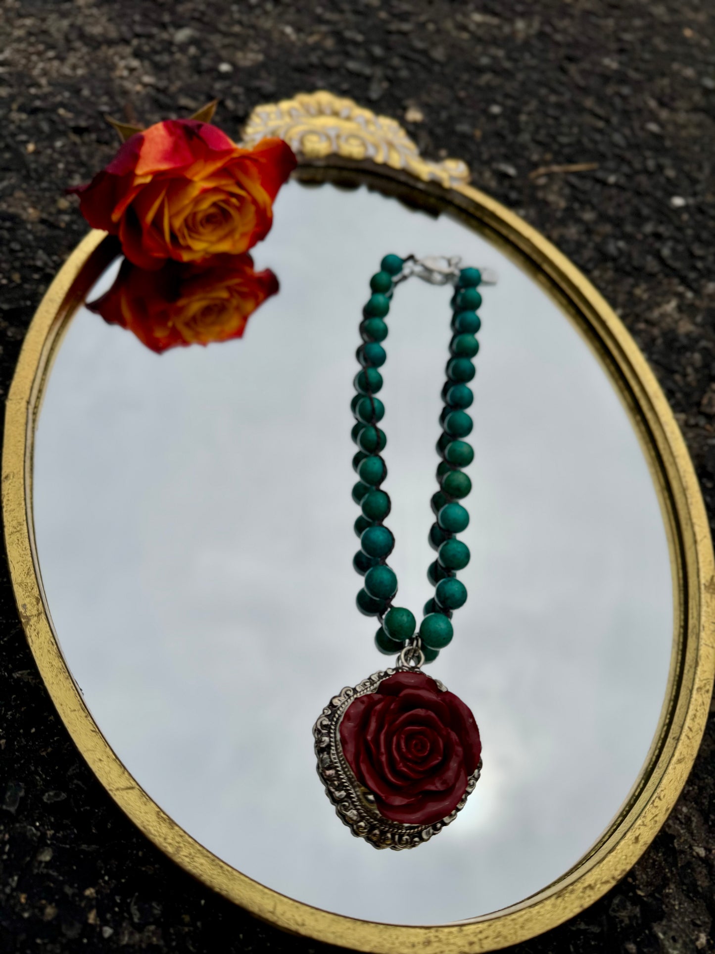 Tara Gasparian | Red Rose Necklace