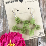Cultura Corazon- 1.5" Zia Earring- Glitter Green