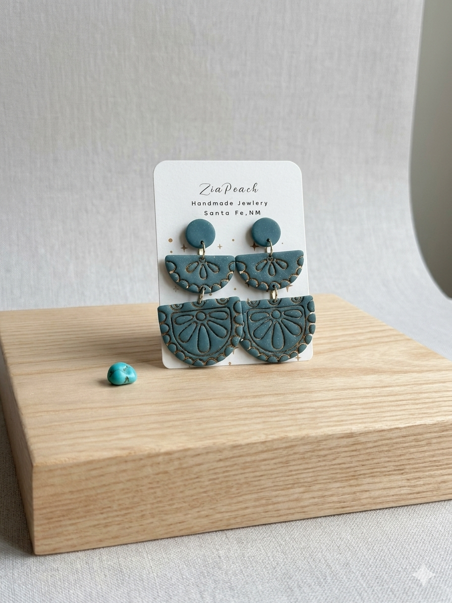 ZiaPeach | Teal Mexican Dangles