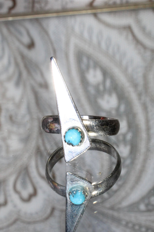 Skyli Designs- Triangle Turquoise Ring