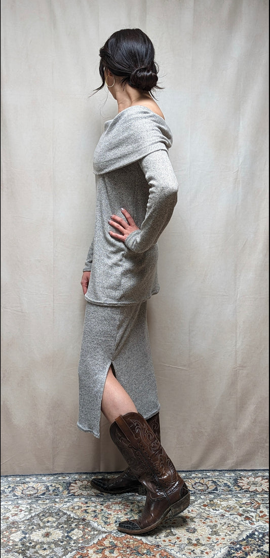 Bucko | Claire Cowl Neck Sweater | Oatmeal