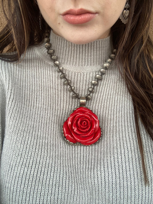 Tara Gasparian - Red Rose Necklace