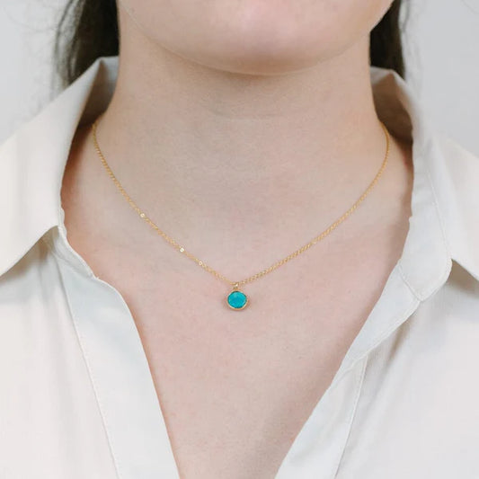 Athena | Turquoise Coin Necklace