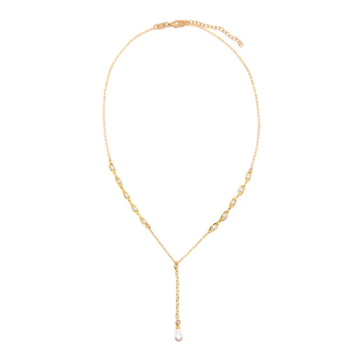 Athena | Pearl Lariat Necklace