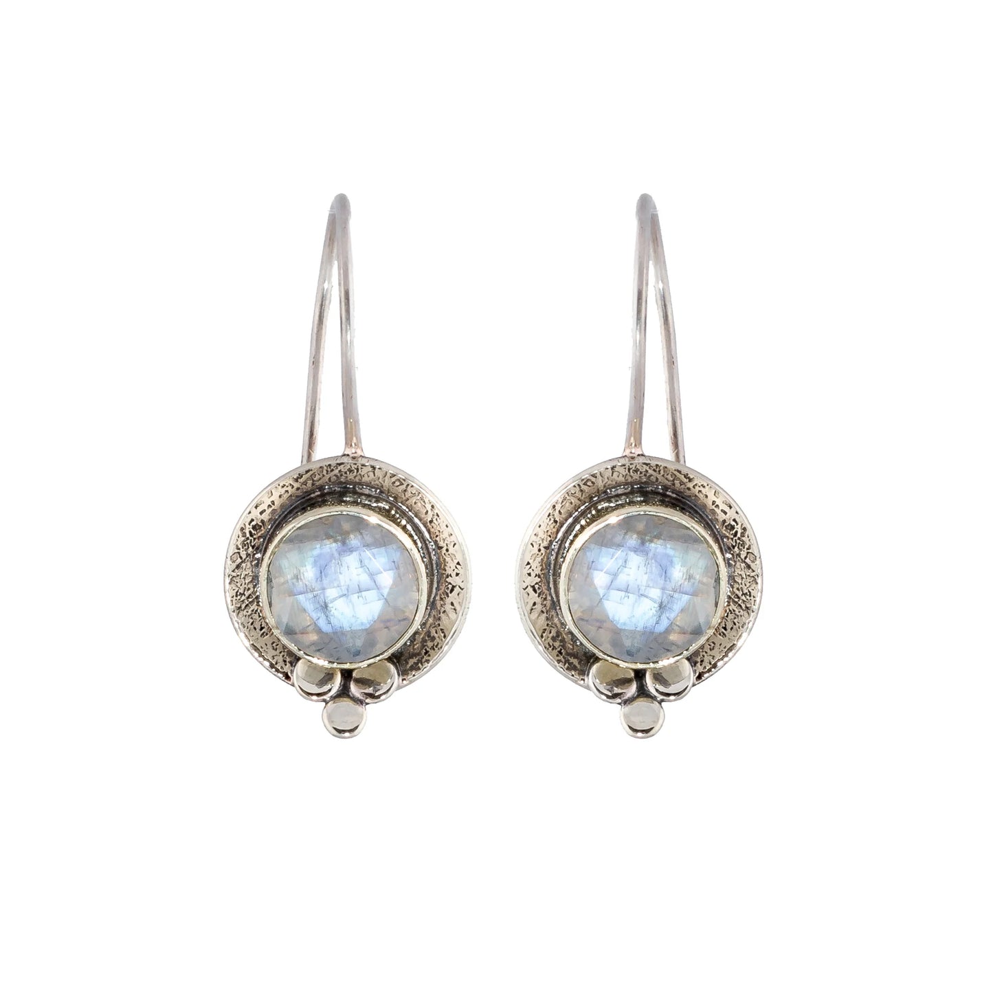 Ritual | Scooped Disc Moonstone Earrings