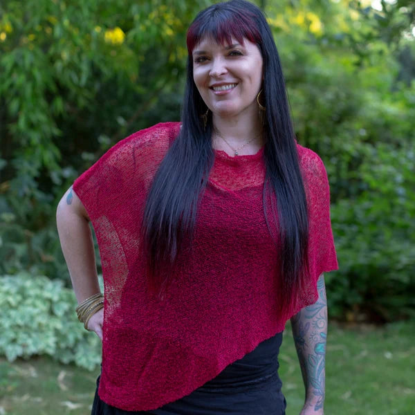 Ruby Sera | Sheer Sweater Poncho