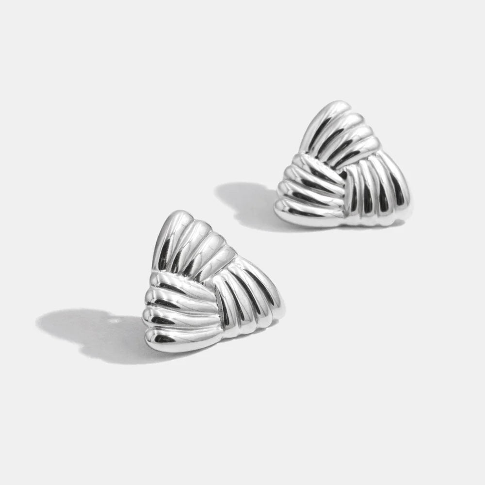 Bizou | Textured Triangle Earrings