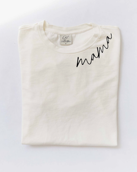 Oat Collective- MAMA TEE- Vintage White
