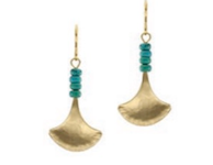 Marjorie Baer- Mayan Earrings Turquoise