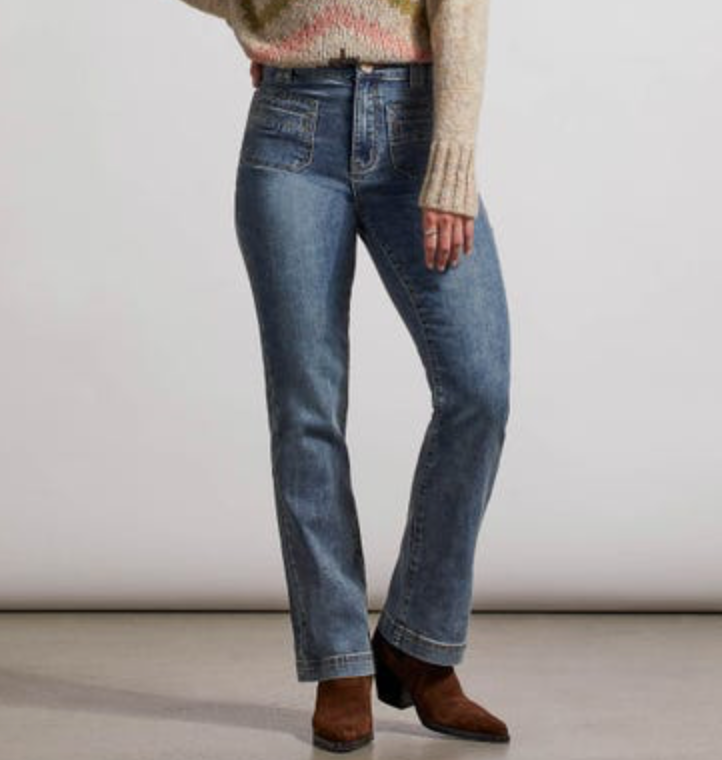 Tribal- Brooke High Rise Flare Jeans- True Vintage
