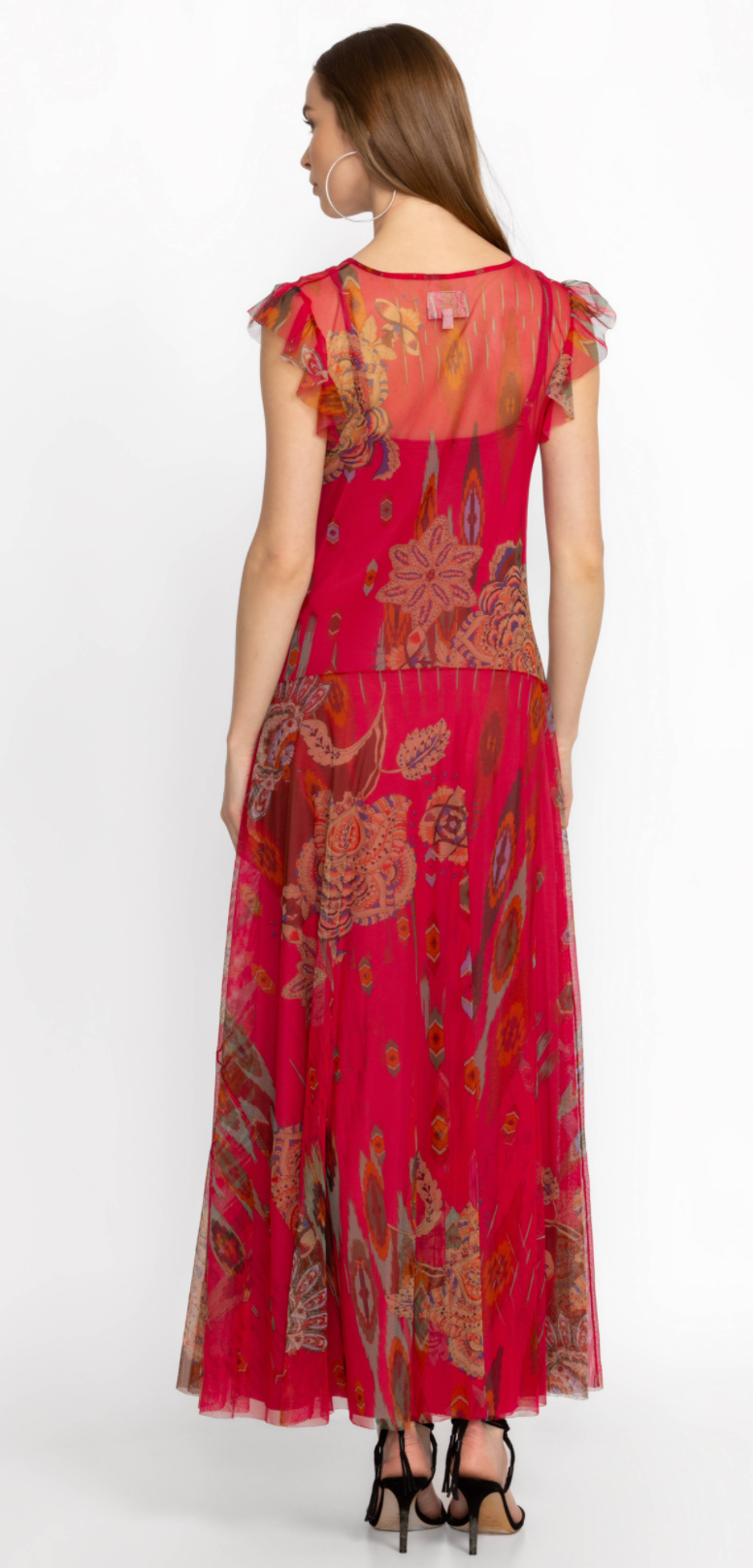 Johnny Was - Feather Mesh Maxi Dress
