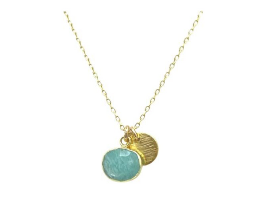 Athena - Gemstone Charm Necklace