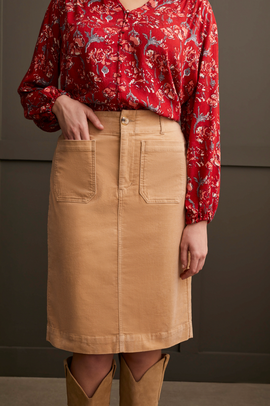 Tribal | Midi Corduroy Skirt