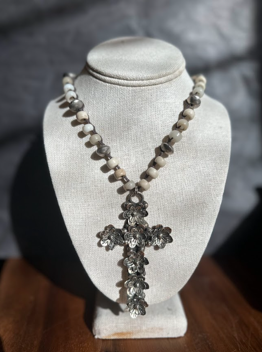 Tara Gasparian | Rosary Style Cross Necklace