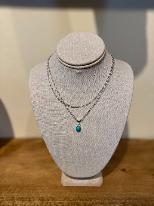 Skyli Designs | Layered Turquoise Pendant