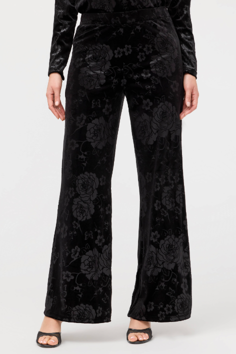 Johnny Was | Embossed Stretch Velvet Wide Leg Pant