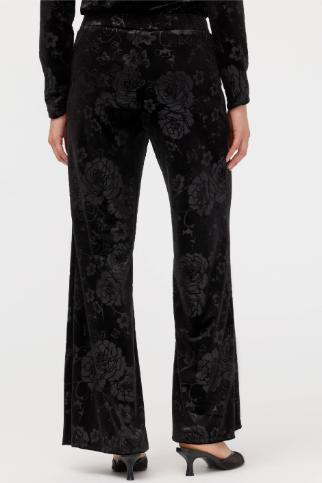 Johnny Was | Embossed Stretch Velvet Wide Leg Pant