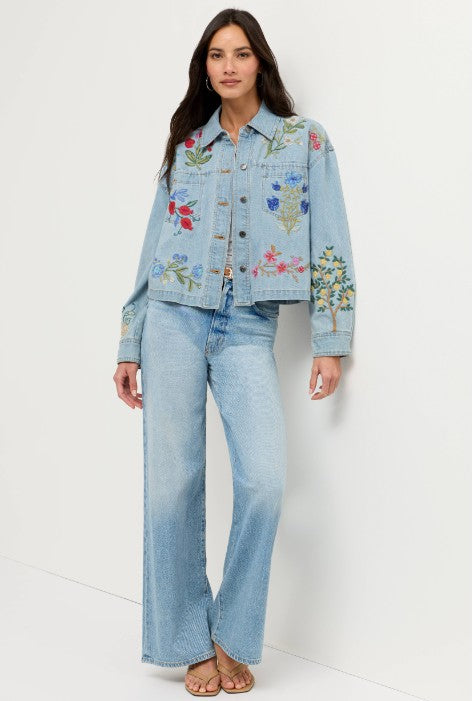 Johnny Was | Beatrix Cropped Denim Jacket
