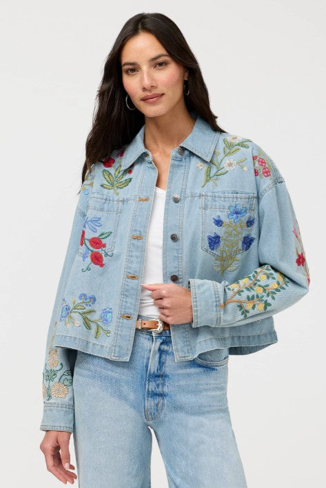 Johnny Was | Beatrix Cropped Denim Jacket