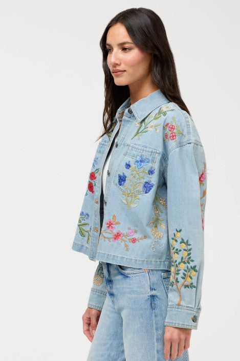 Johnny Was | Beatrix Cropped Denim Jacket